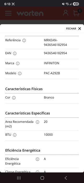 Ar Condicionado Portatil Infiniton
