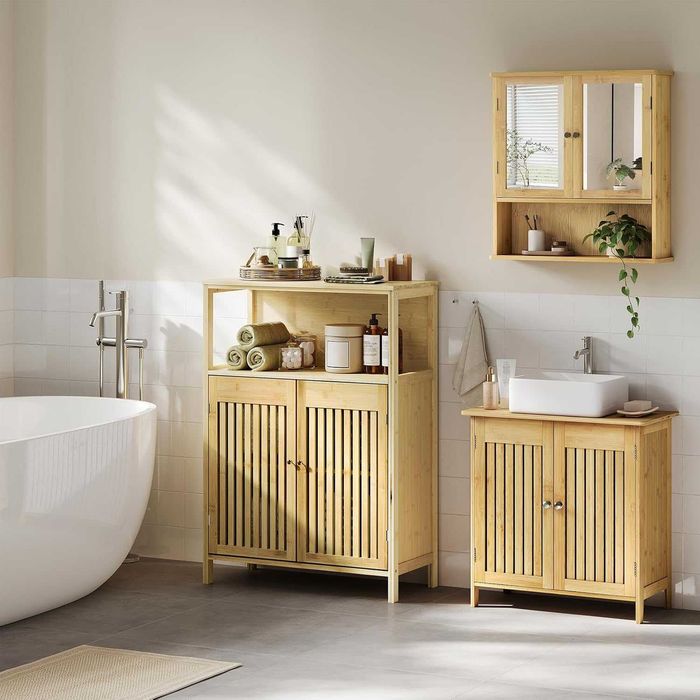 Nowa szafka łazienkowa /szafa bambusowa /komoda / półka / regał !K292!