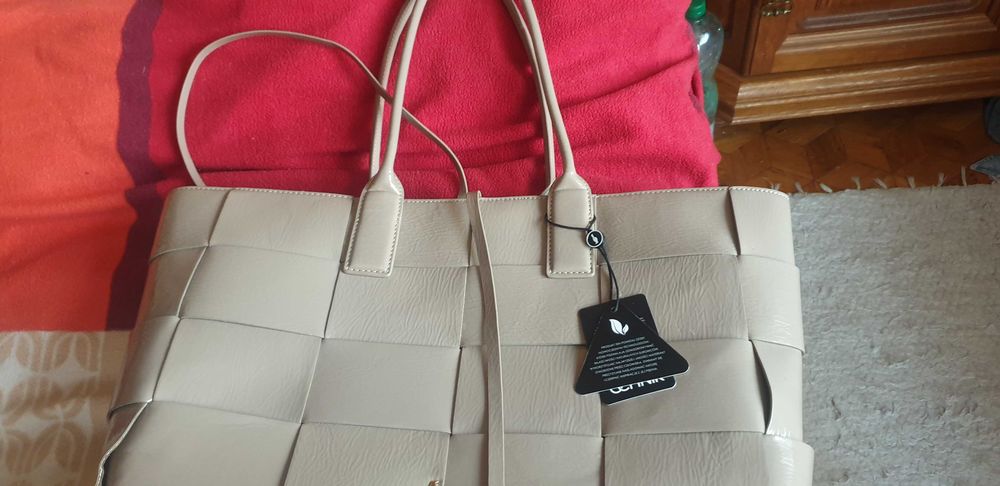 Ochnik super karmelowa/beżowa torebka