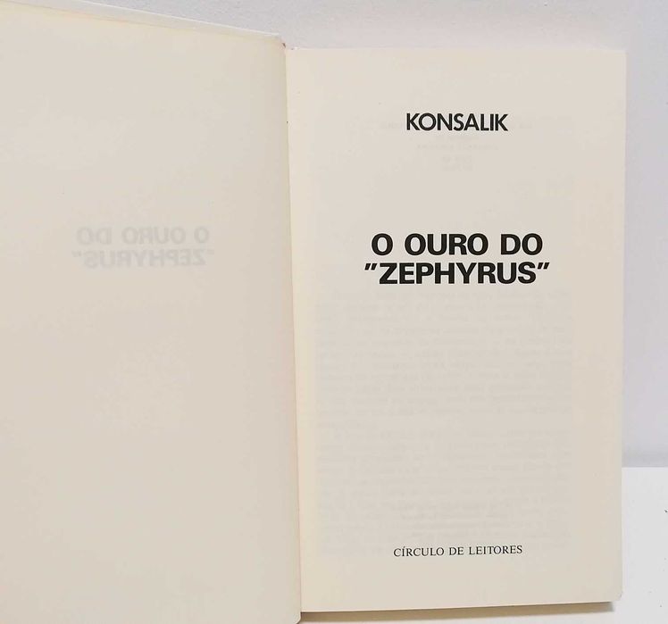 Livro - O Ouro do "Zephyrus", de Konsalik