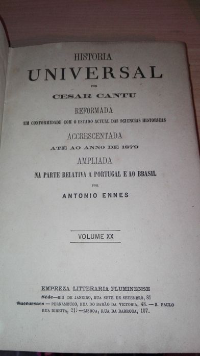 História Universal de César Cantu