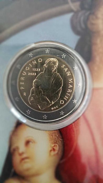 2023 San Marino 2 Euro - Morte de Pietro Perugino 500 Anos (BNC)