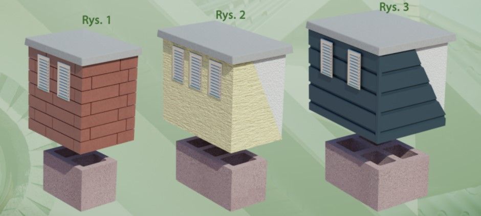 Bloczek wentylacyjny pustak potrójny trzy kanały 3/52 CJ Blok