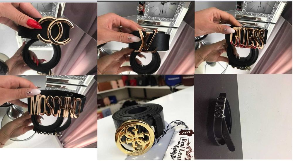 Pasek klamra Moschino OKAZJA Damski Guess Louis LV Vuitton