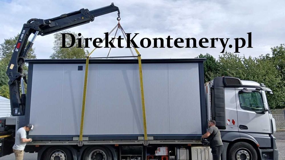 Kontener socjalny dla pracowników z WC i aneksem, szatnia NOWY