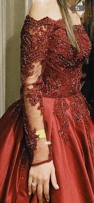 Vestido Baile Bordo