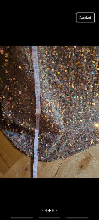 Suknia cekinowa złota