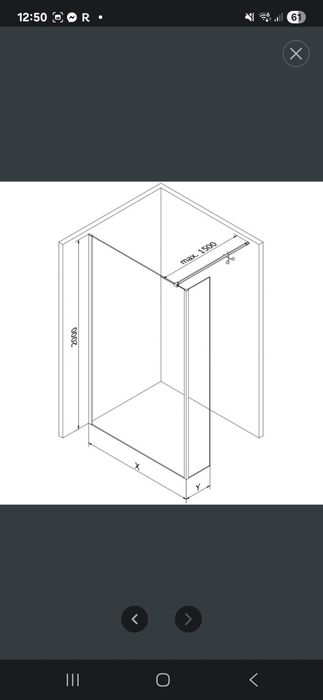 Ścianka prysznicowa walk-in