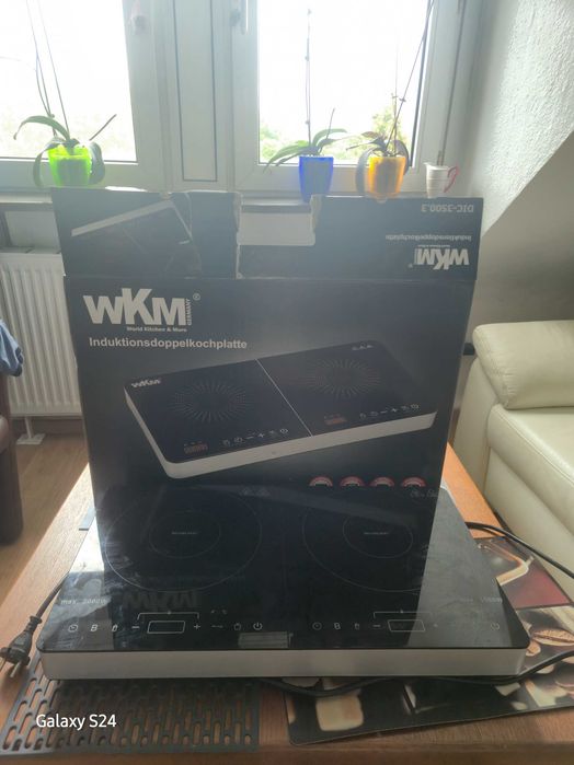 Двухконфорочная индукционная плита WKM DIC-3500.3 (3500 Вт) из Германии