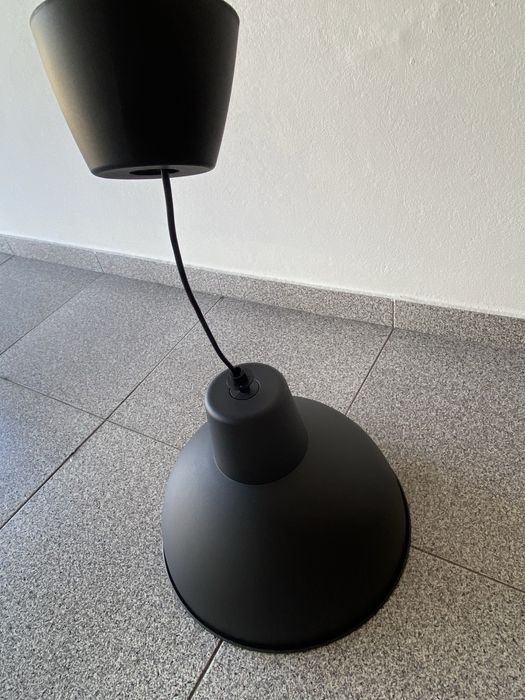 Candeeiro suspenso, preto, 38cm (semi-novo)