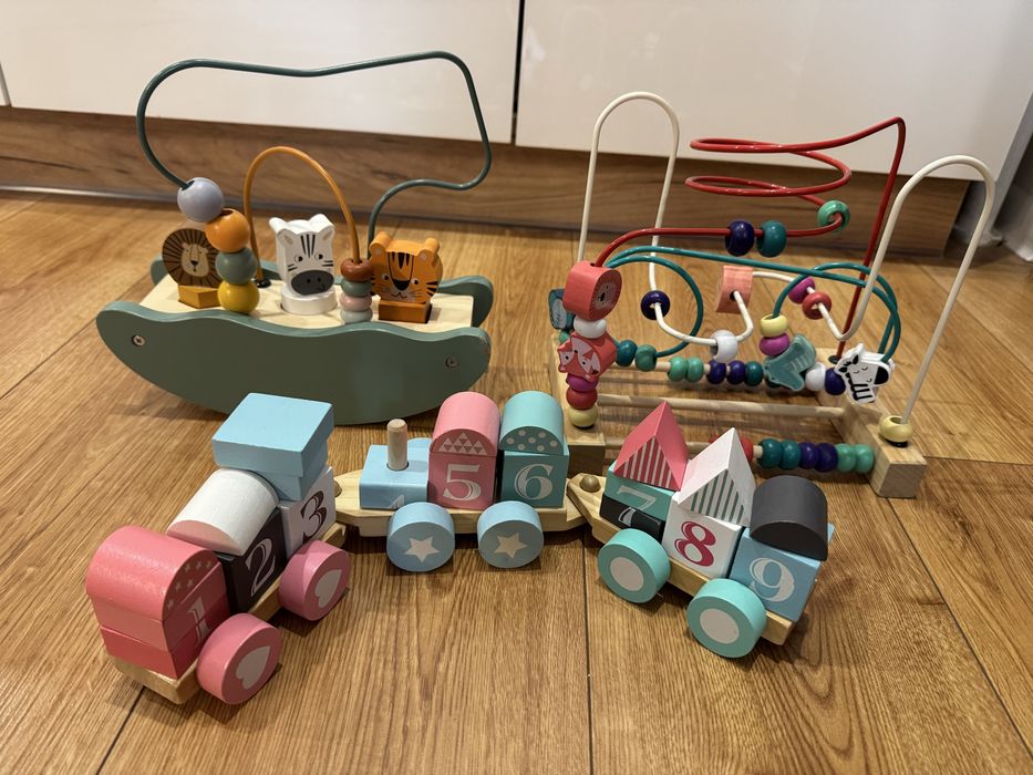 Zestaw drewnianych zabawek