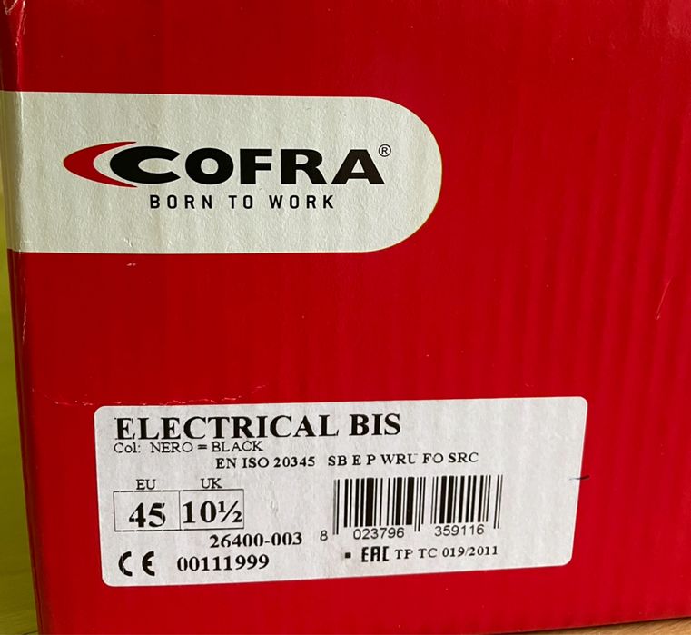 Buty elektroizolacyjne Cofra ELECTRICAL BIS SB E P WRU FO SRC rozm 45