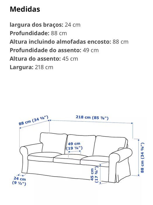 Sofá 3 lugares, Kilanda bege claro