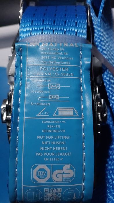 Стяжний ремінь 9м., храмовий механізм довга ручка(затяжка на себе)