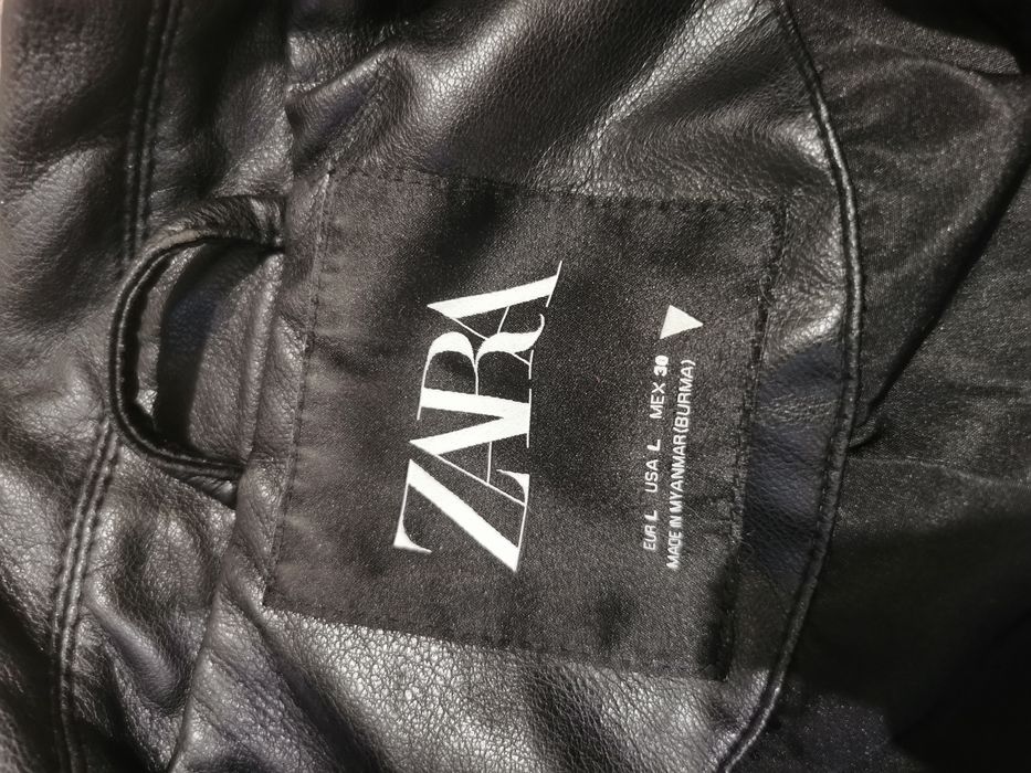 Skórzana kurtka Zara kurtka biker ramonseka L 40 oversize