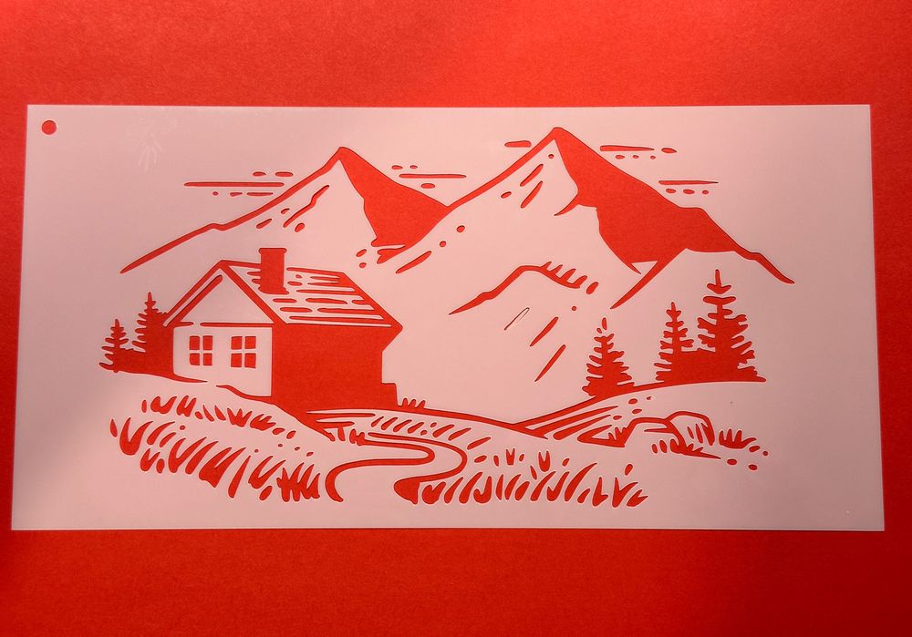 12 placas pvc para desenhar montanhas