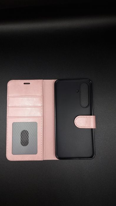 Etui z ekoskóry do Samsung Galaxy S25 5G – różowe