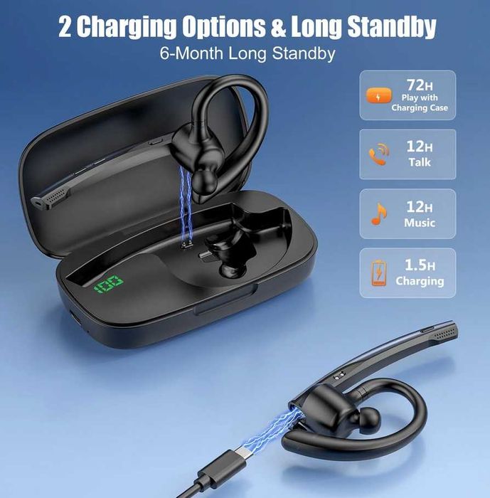 Słuchawka bluetooh do rozmów ENC 12h ROZMÓW dla kierowców + gratis