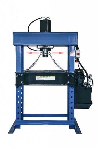 Elektryczna prasa hydrauliczna 100 ton Viber-System WP100HPRK, silnik 3kW, skok tłoka 400mm, do warsztatu i zakładu przemysłowego