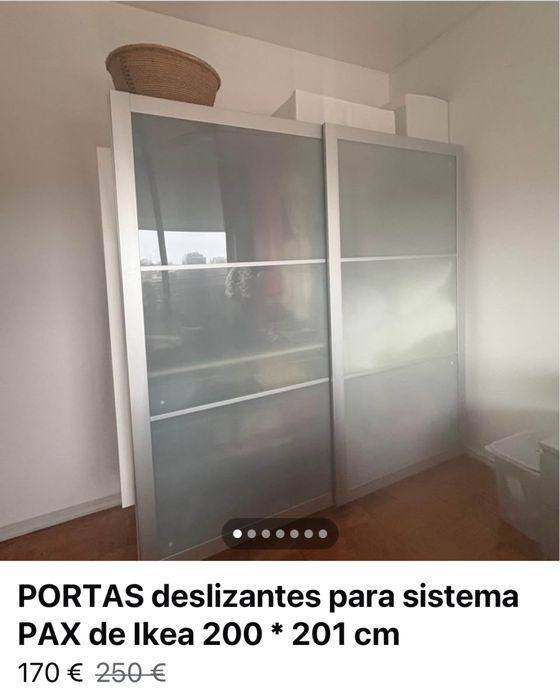 PORTAS deslizantes para sistema PAX do IKEA