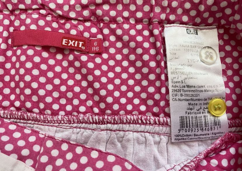 Różowa spódniczka w groszki 116 / EU 116 | EXIT | BDB