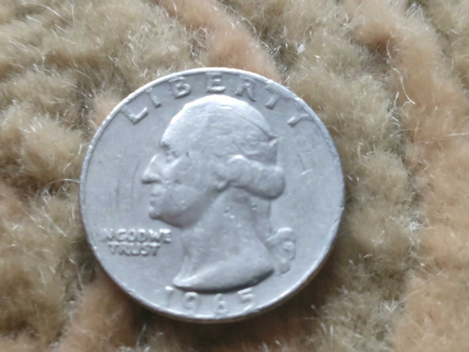moeda quarter dollar 1965 rara