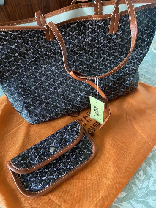 Mala goyard castanha e preta