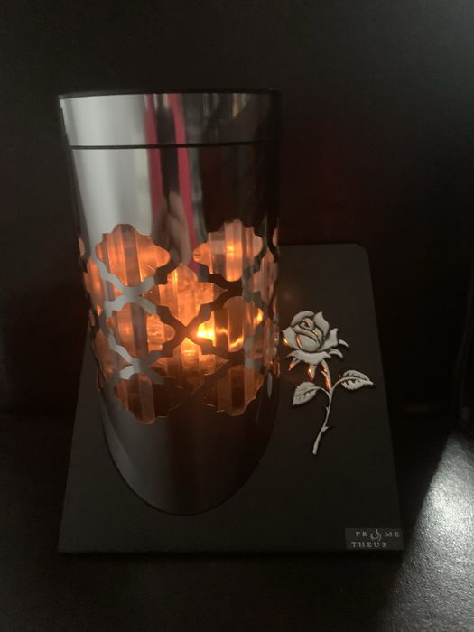 Znicz solarny złoty/srebrny Paris