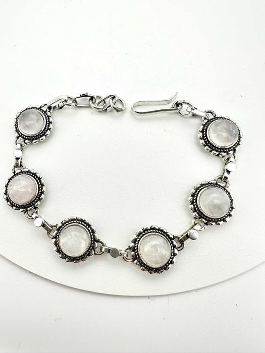 bransoletka 
tęczowy kamień księżycowy. Próba 925