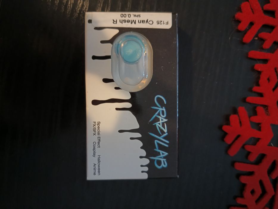 Soczewki mesh niebieskie jasne cyan pełne cosplay