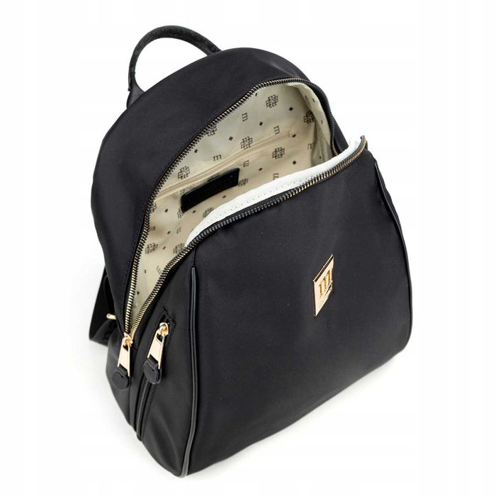 Plecak Damski MONNARI BAG1350 Czarny Elegancki Miejski Plecaczek