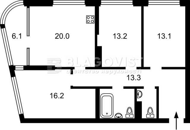 3-кімнатна квартира за адресою вул. Причальна (площа 90 м²) - Atlanta.ua - фото 8