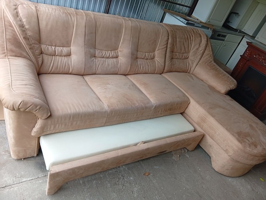 Narożnik, rogówka, sofa z funkcją spania