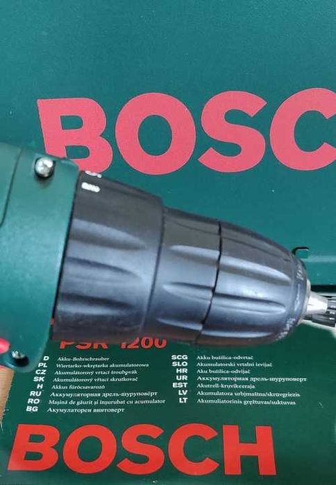 Б/у аккум.дрель Bosch PSR 1200 в кейсе/полный комплект-отлич.состояние