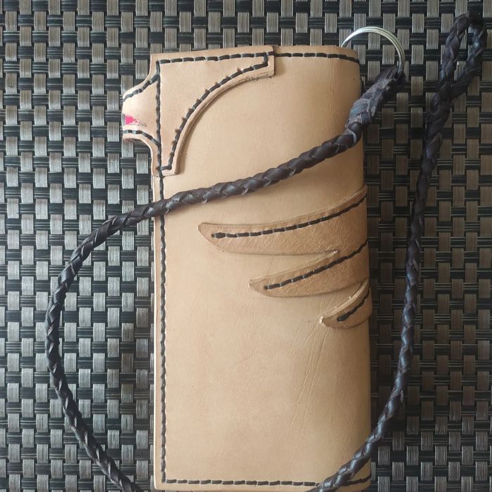 Carteira para motard. 
Feita por mim.
Totalmente em pele