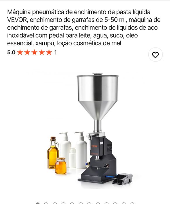 Maquina pneumática de enximento de liquidos e pastas mel