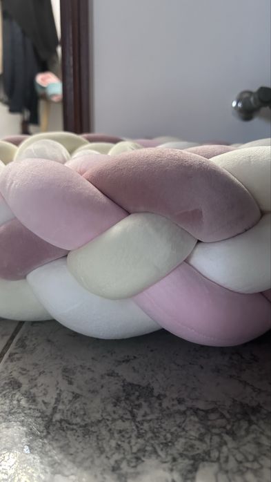 Trança 3 Metros Rosa/Branco/Amarelo