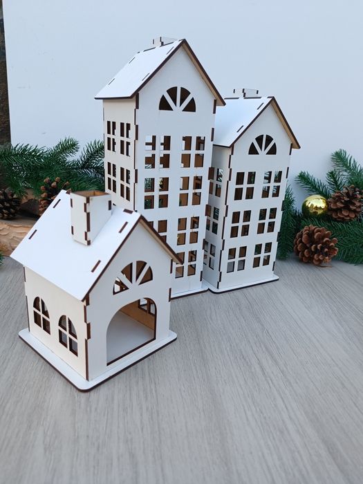 Набір будиночоків, заготовка новорічна
