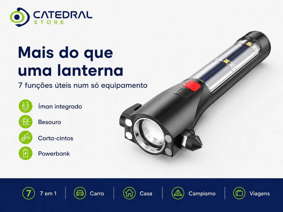 Lanterna de Segurança 7 em 1 SUPERFIRE 310lm Powerbank