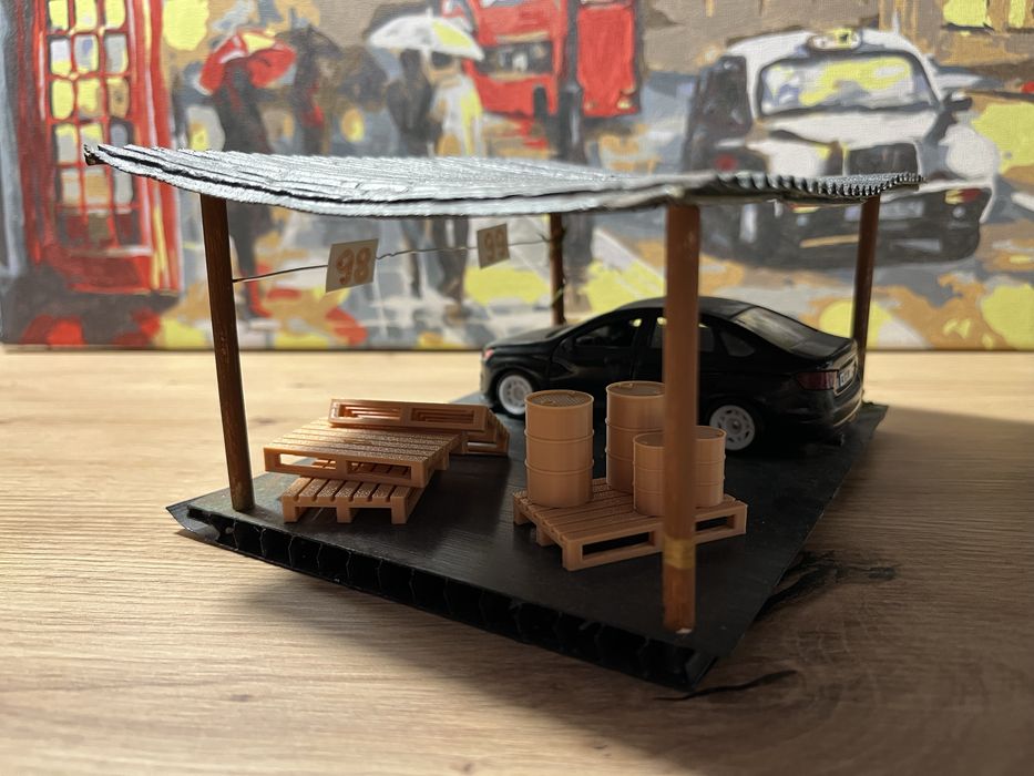 Диорама, полка, display, Hot Wheels, 1/64, 1/43