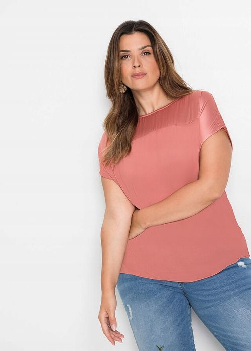 B.P.C bluzka z poliestru z recyklingu róż ^44