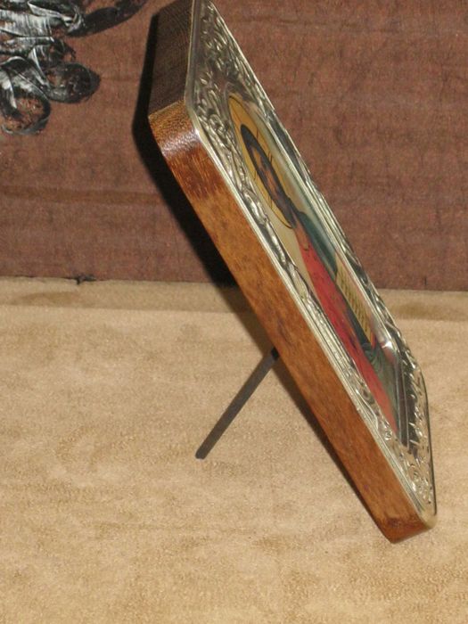 Moldura em Prata Bilaminado C/Imagem (Cristo Jesus)