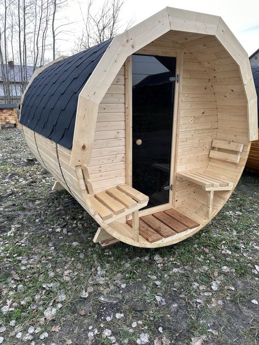 Sauna ogrodowa, beczka