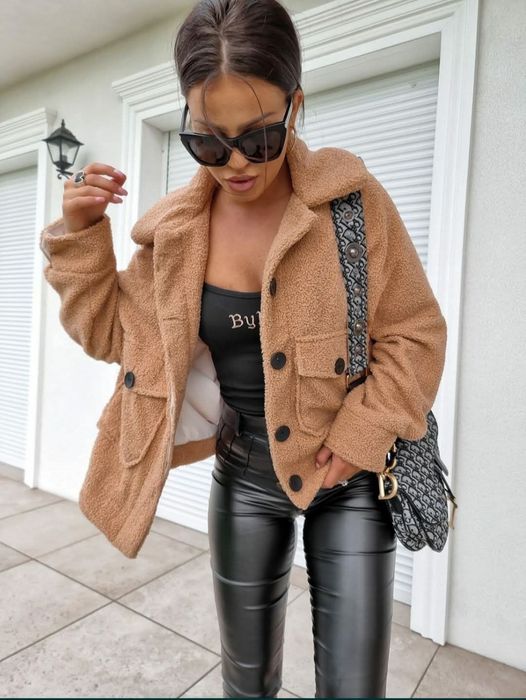 Kurteczka damska kurtka by me baranek hit viral style new hot Basic