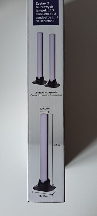 Lethe zestaw 2 biurkowych lampek LED