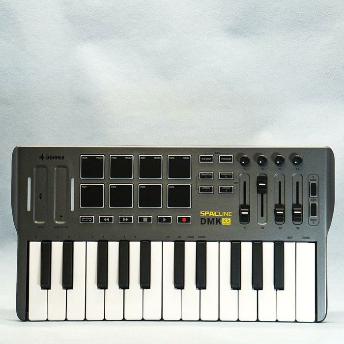 MIDI-клавіатура Donner DMK25, портативний MIDI-контролер з 25 чутливим