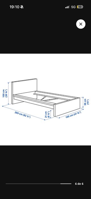 Cama nova embalada