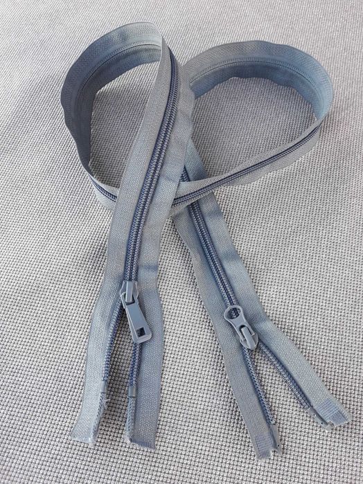 Молния/застібка/застежка спираль №7 2-бегунка/100см/серая