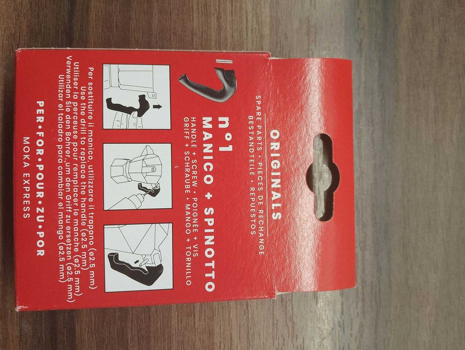 Bialetti nowy stalowy bolec do montazu uchwytu 270 ml 6 filiżanek