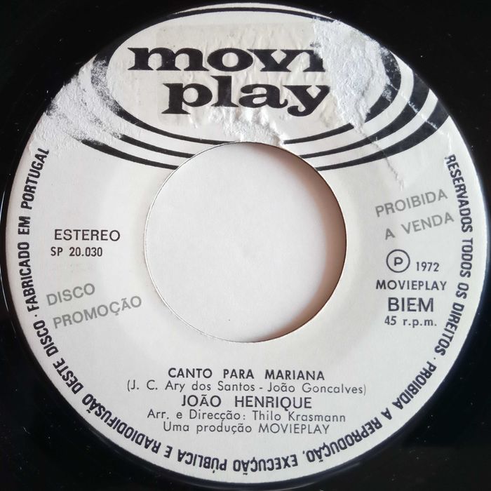 João Henrique	- - - - -	A Música e a Voz	- - - - -	Single